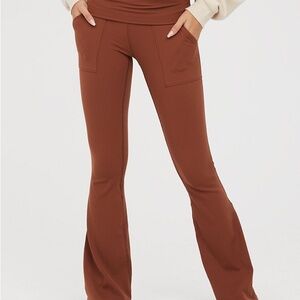 Aerie ribbed pocket foldover legging